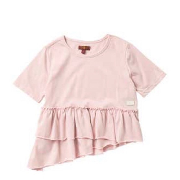 7 For All Mankind Ruffle Hem T-shirt - Picture 1 of 1